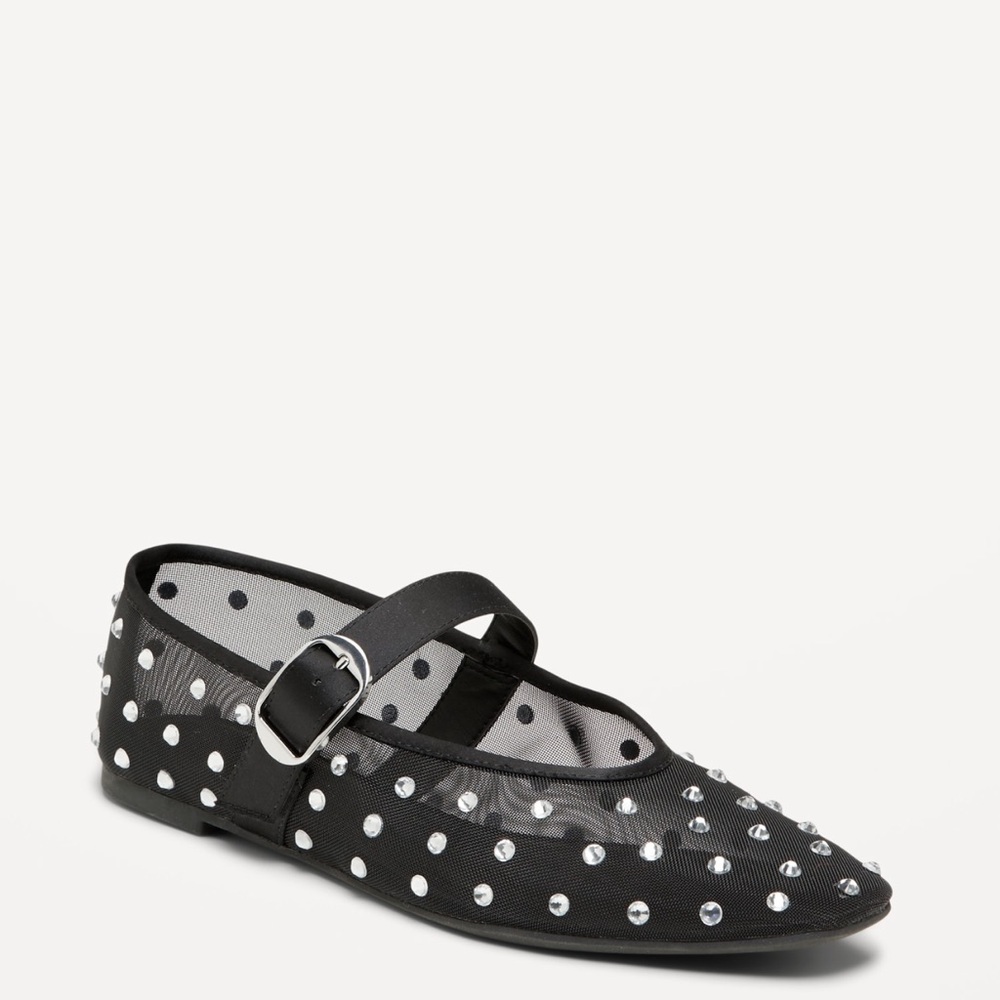 Old Navy mesh embellished flats, size 8